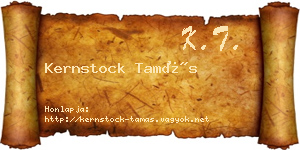 Kernstock Tamás névjegykártya